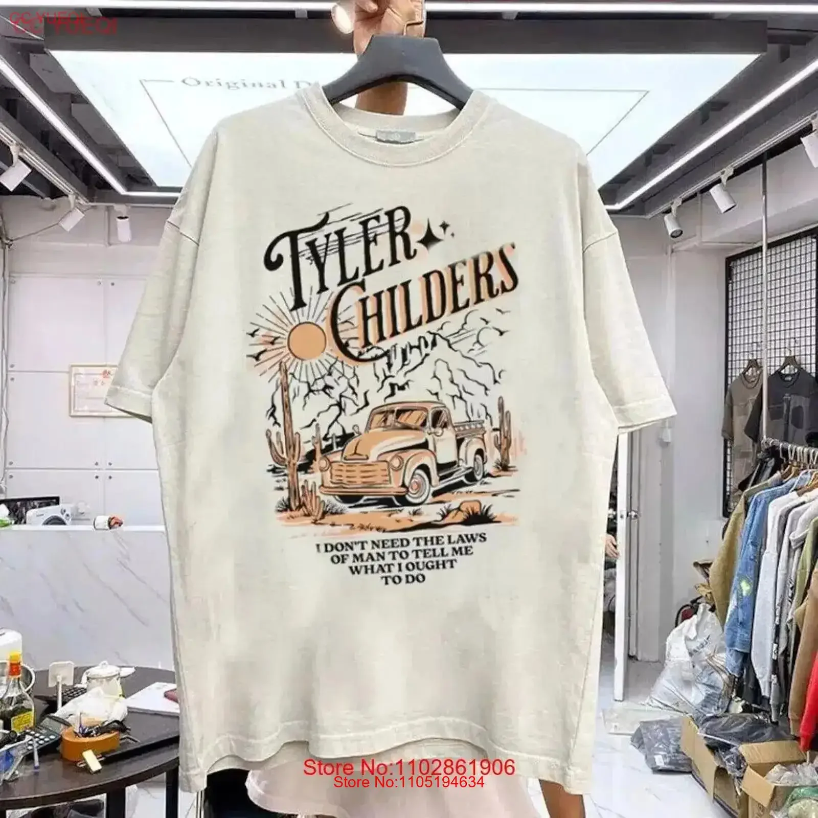 Tyler Childers Band Western T Shirt For Fan White Reprint vintage Washed Unisex Soft Stylish streetwear Slightly graphic Casual