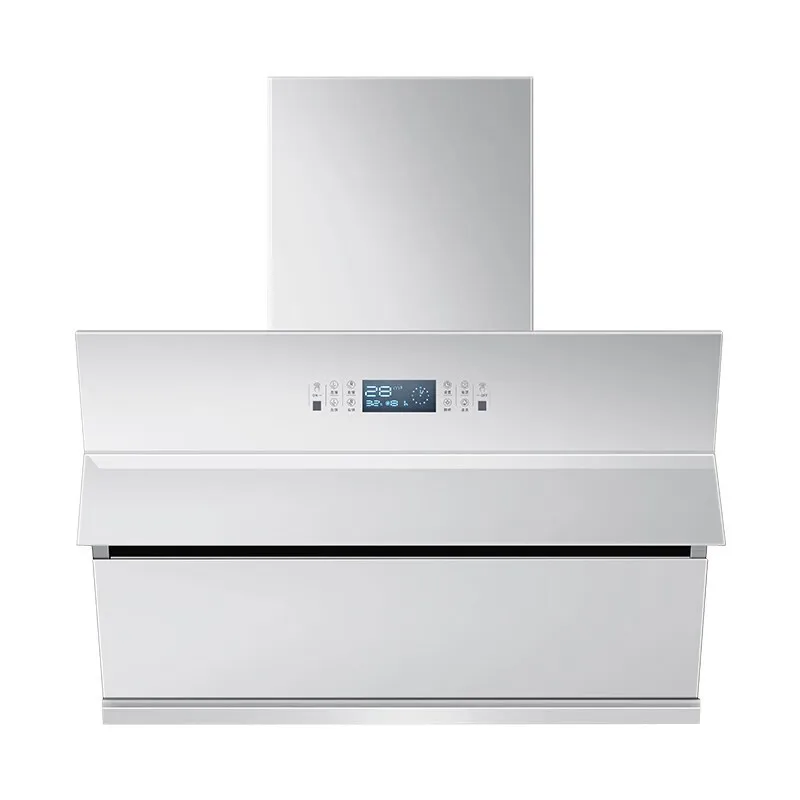 레인지 후드, 듀얼 모터, 대형 흡입력 주방 레인지 후드, 측면 흡입형, 자동 청소, 저소음 흡입