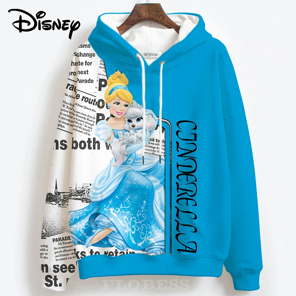 Disney Anime little Mermaid Ariel 3D Printing Red Hoodies Lady Autumn Winter Cute Out Coat Drop Shipping