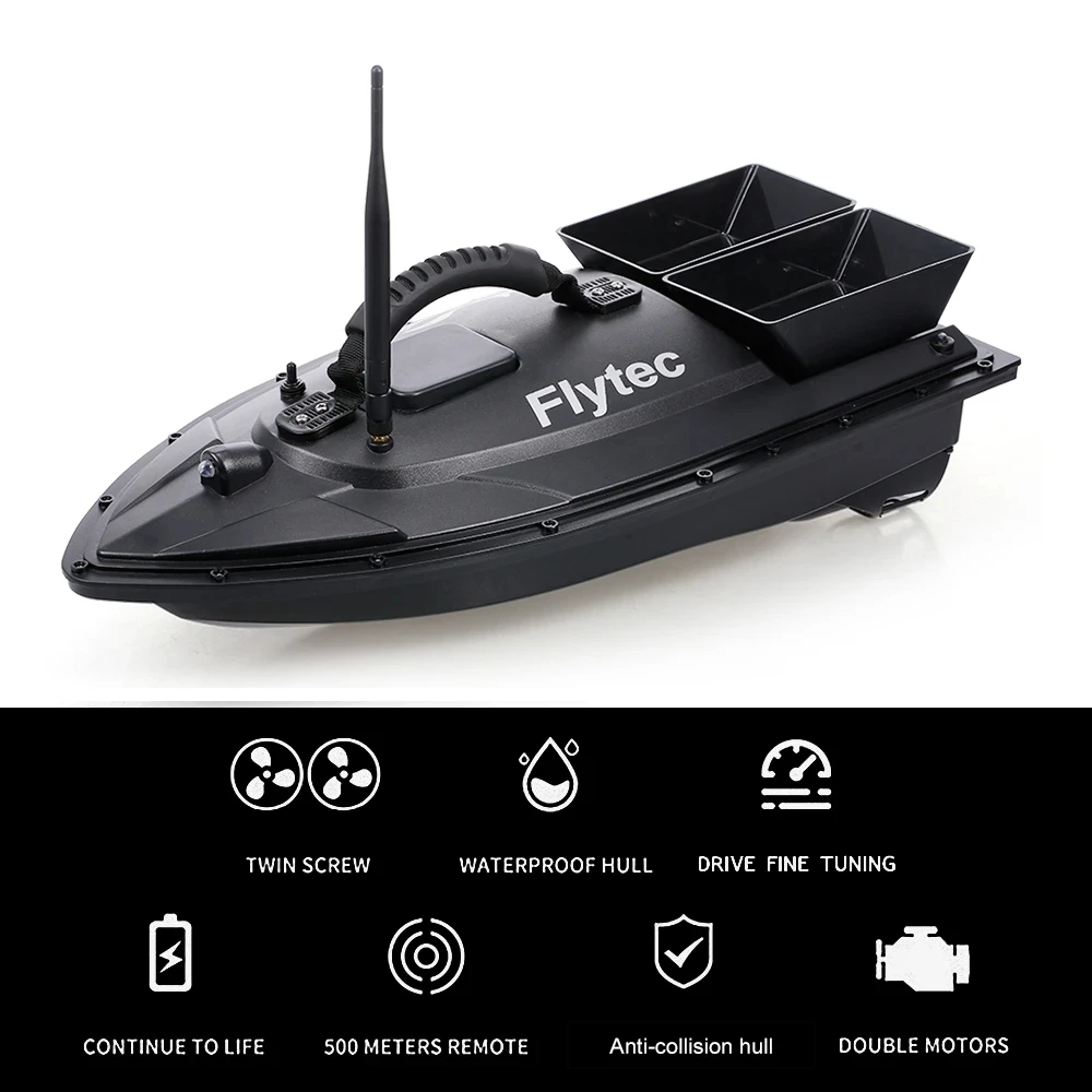 v500 rc fishing bait boat Automatic Nesting Fixed-Point electric 500m distance remote control boat with led light