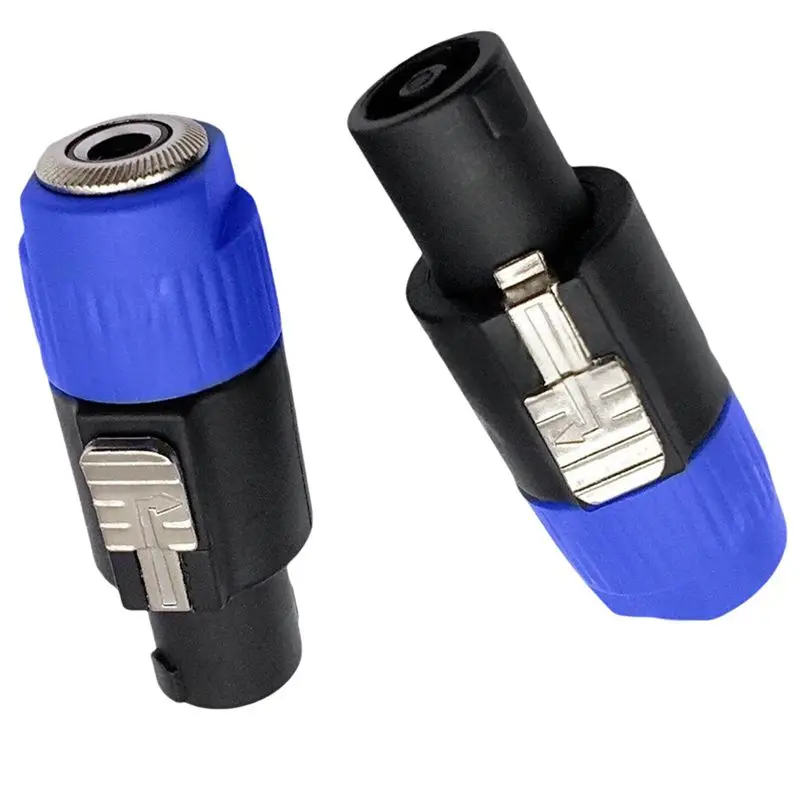 Speakon-enchufe profesional de cuatro núcleos a adaptador hembra de 6,35mm, adaptador de Audio Ohm macho a hembra de 6,35mm