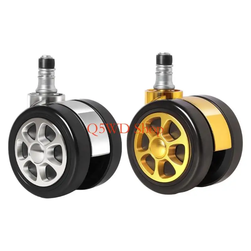 Q5WD Desk Chair Replacement Casters 2.5Inch Spinning Quiet Operation Floor Protective Quiet Casters Rollers