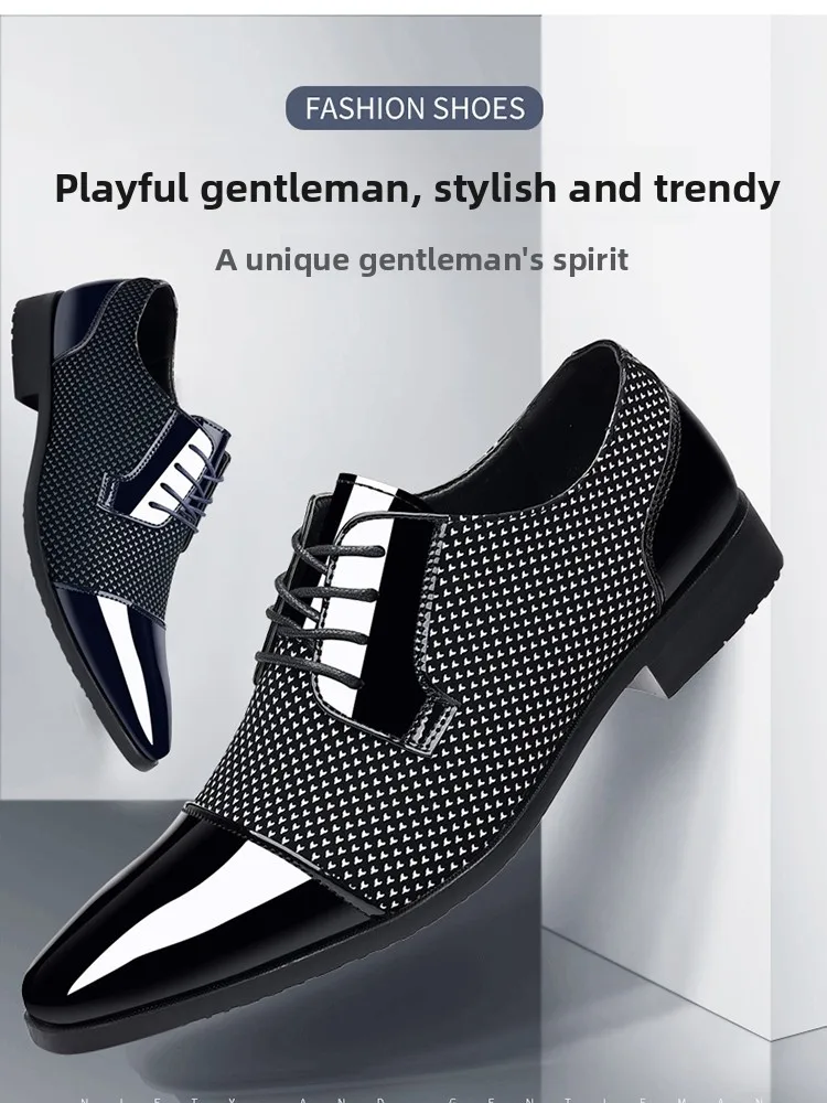 أحذية رجالية رسمية من الجلد الطبيعي الناعم، أحذية أكسفورد كاجوال بمقدمة مستديرة ورباط، مريحة وقابلة للتنفس للربيع والخريف