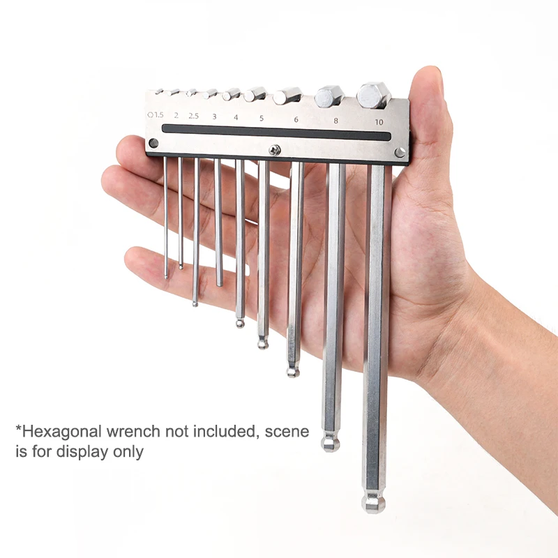 〔R〕Hex Key Wrench Wall Mount Bracket Metal Square Hole Pegboard Storage Rack Tool Organizer Hanging Carpentry Tools