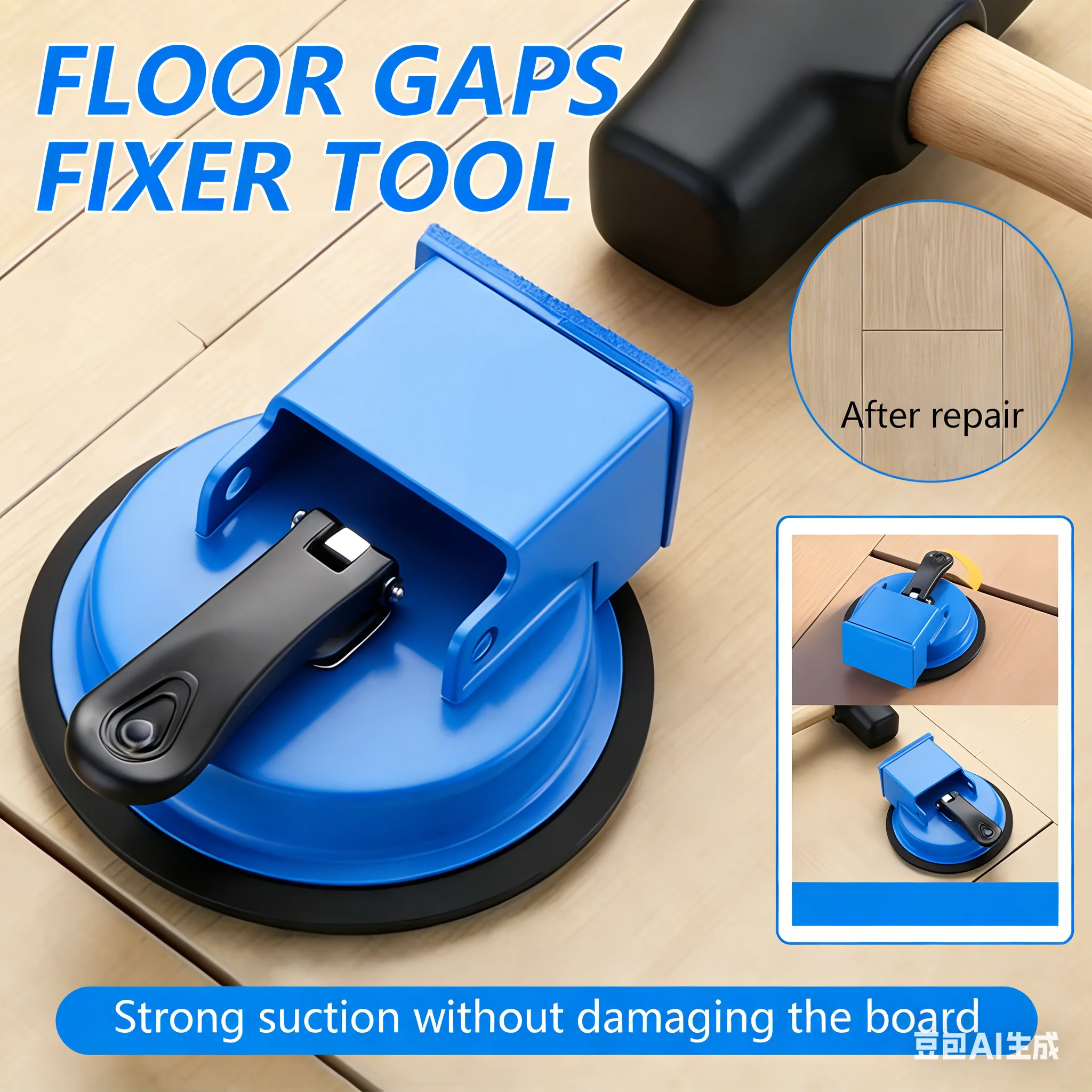 

Heavy Duty Floor Fixer Tool Floor Joint Suction Cup Repair Tool for Tile Slat Baseboard Paver Carpentry Construction in Bathroom