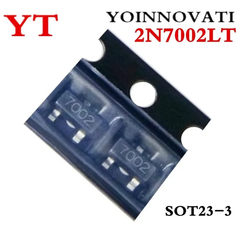 100 sztuk/partia 2N7002LT 2N7002 7002 N-MOSFET kanału N-CH SOT23 najwyższej jakości.