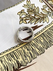 Women Scarf Ring Metal Hoop Buckle 90cm Bandanas Holder Button Elegant Style Fashion Accessories Decoration Gift