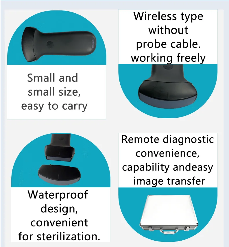 Sonostar-escáner de sonda de ultrasonido inalámbrico portátil, máquina de escáner de ultrasonido, WIFI, fábrica de marca, Maleta gratis