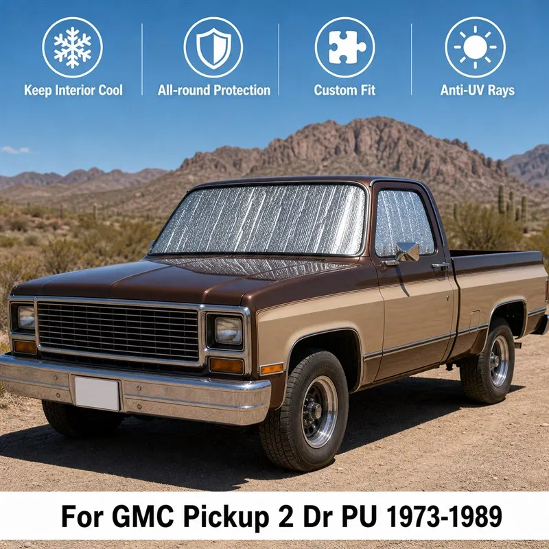 

For GMC Pickup 2 Dr PU 1973-1989 Full Set Car Window Sunshades UV Block Privacy Heat Insulated Foldable Car Curtain