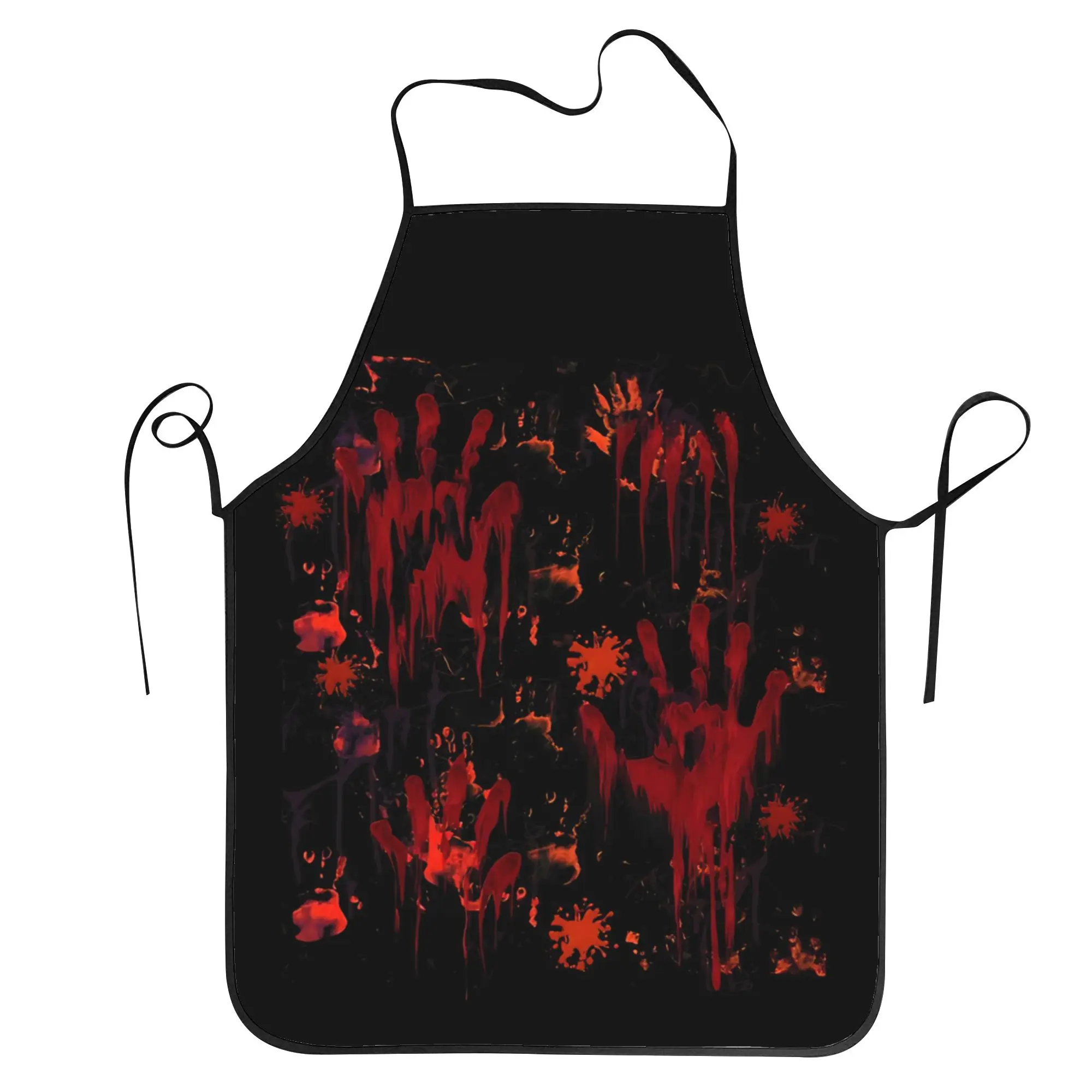 Halloween Bloody Hands Costume Zombie Apron  Cleaning Cute Kitchen Accessories Barber Work Aprons without Pocket