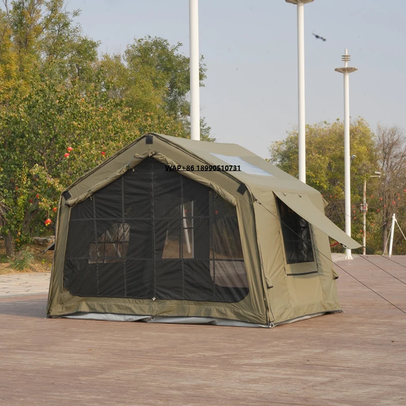 

Large Inflatable Tent Camping Outdoor Waterproof Tent 4 Season Glamping Canvas Air Tent
