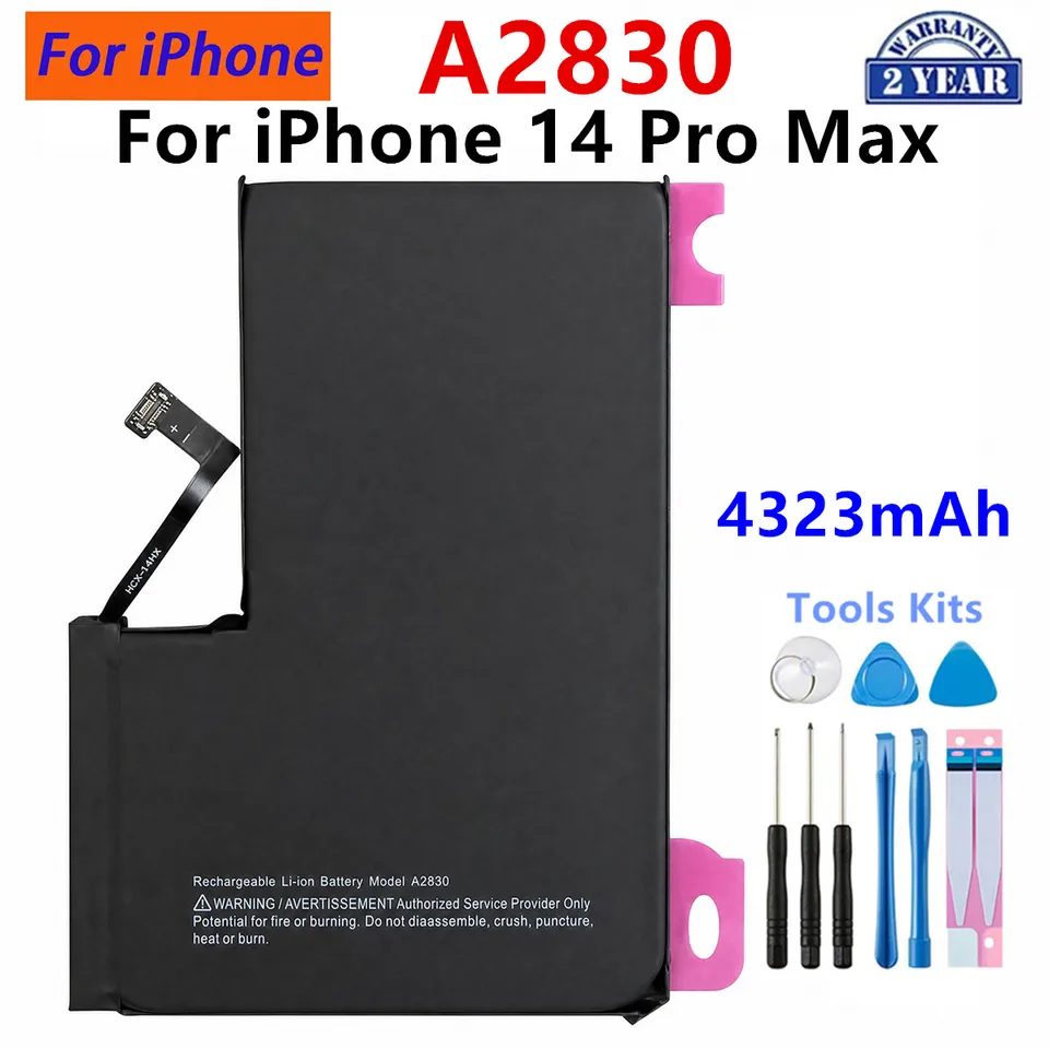 Batería de repuesto nueva A863 A2866 A2830 para iPhone 14 Plus, iPhone 14 Pro Max + herramientas 4