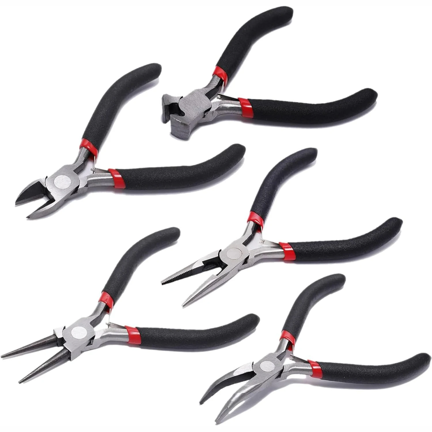 

5Pcs Jewelers Pliers Tools Set Plier Kit for Jewelry Making Supplies, Wire Wrapping, Beading, DIY Crafts