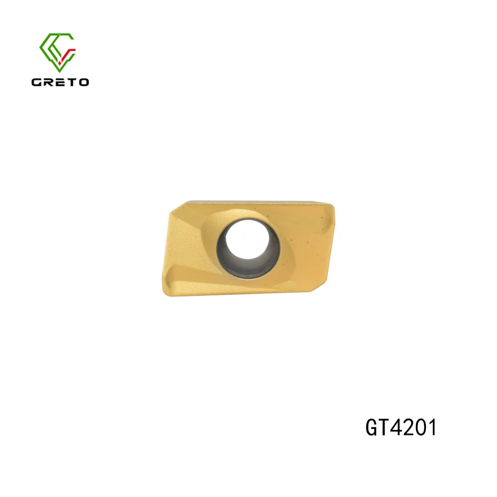 

GRETO APMT160408PDER-H2 GK3152 GT4201 GT4202 GT4204 Cemented Carbide Insert Milling Cutters APMT 160408 PDER-H2 Milling Inserts
