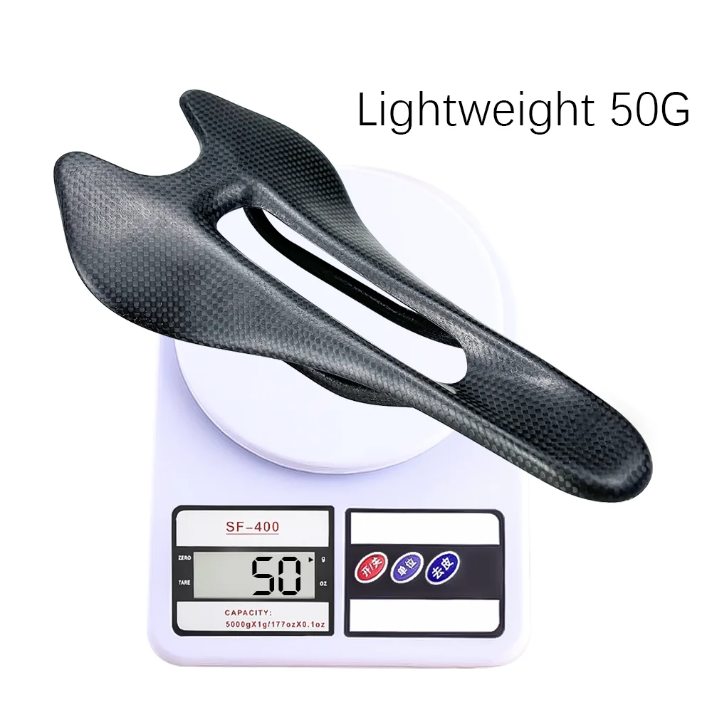 Lightweight Carbon Fiber Road Bike Seat Cushion Mountain Bike Folding Seat Cushion MTB Bicycle Saddle Universal 51/50G