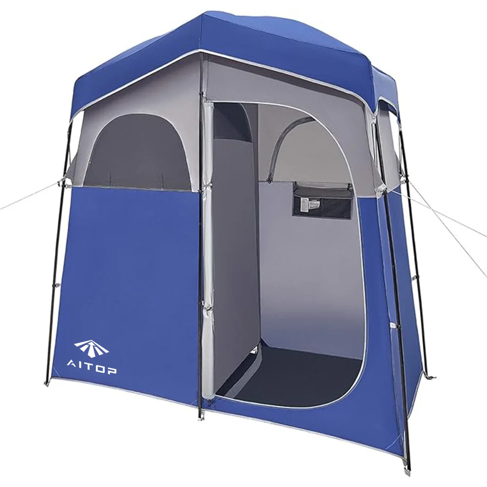 

Aitop Camping Outdoor Pop-up Toilet Tent Portable Double Shower Tent