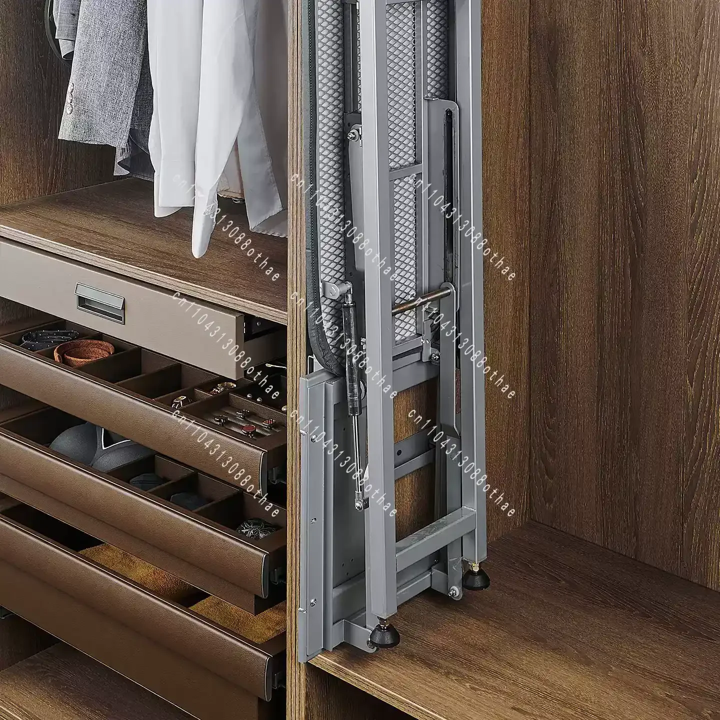 Wardrobe Cabinet Built-In Push Pull Out Sliding Tabletop Ironing Board Wall Mounted Drop Down Ironing Board