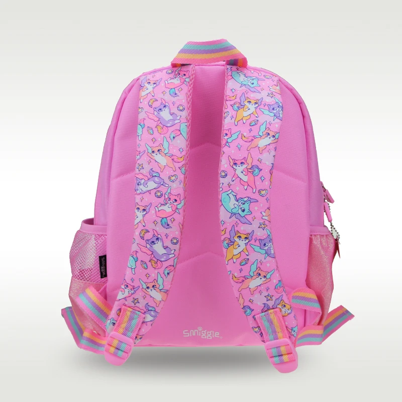 Australië smiggle originele kinderschooltas meisjes Pink Fox schouderrugzak Kawaii 3-7 jaar modelleringstassen 14 inch