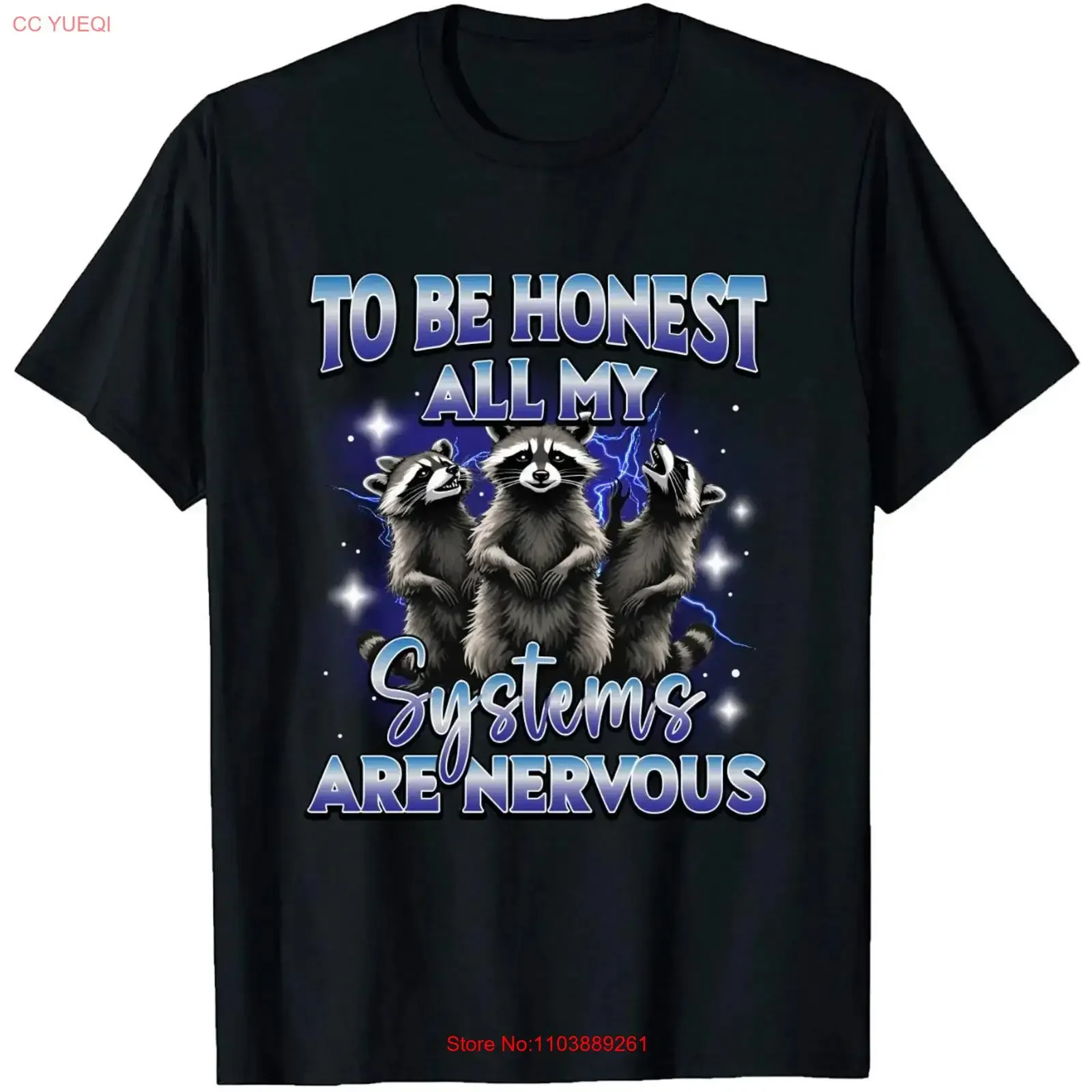 Pour être honnête tous mes systèmes sont nerveux Vintage t-shirt rétro années 90 RaT surdimensionné échassé drôle adulte vintage lavé