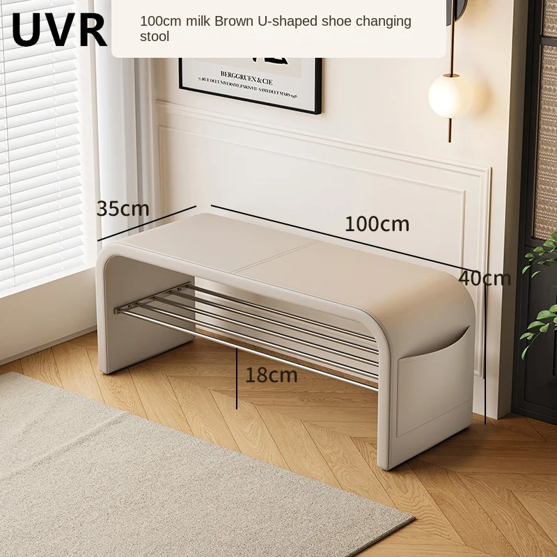 UVR Light Luxury Premium Sense of Change Shoes Stool Doorway Household Can Sit Shoes Cabinet Bedroom European Bed End Stool