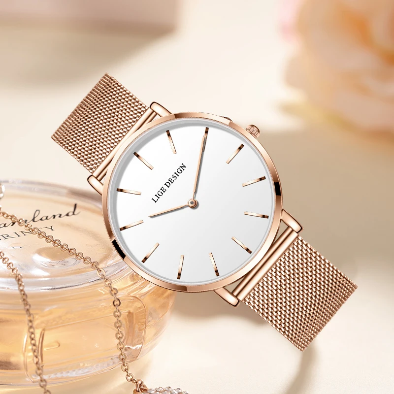 LIGE Design Woman Watch Fashion Elegant  Casual Sport Waterproof Watches for Women Top Brand Luxury Ladies Bracelet Reloj Mujer