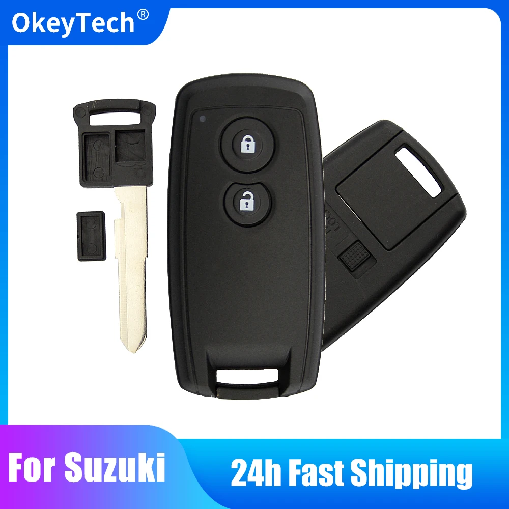 OkeyTech 2 Buttons Car Remote Key Shell Fob Uncut Blade For Suzuki SX4 XL7 Grand Vitara 2006-2012 For Swift 2011 2012 2013