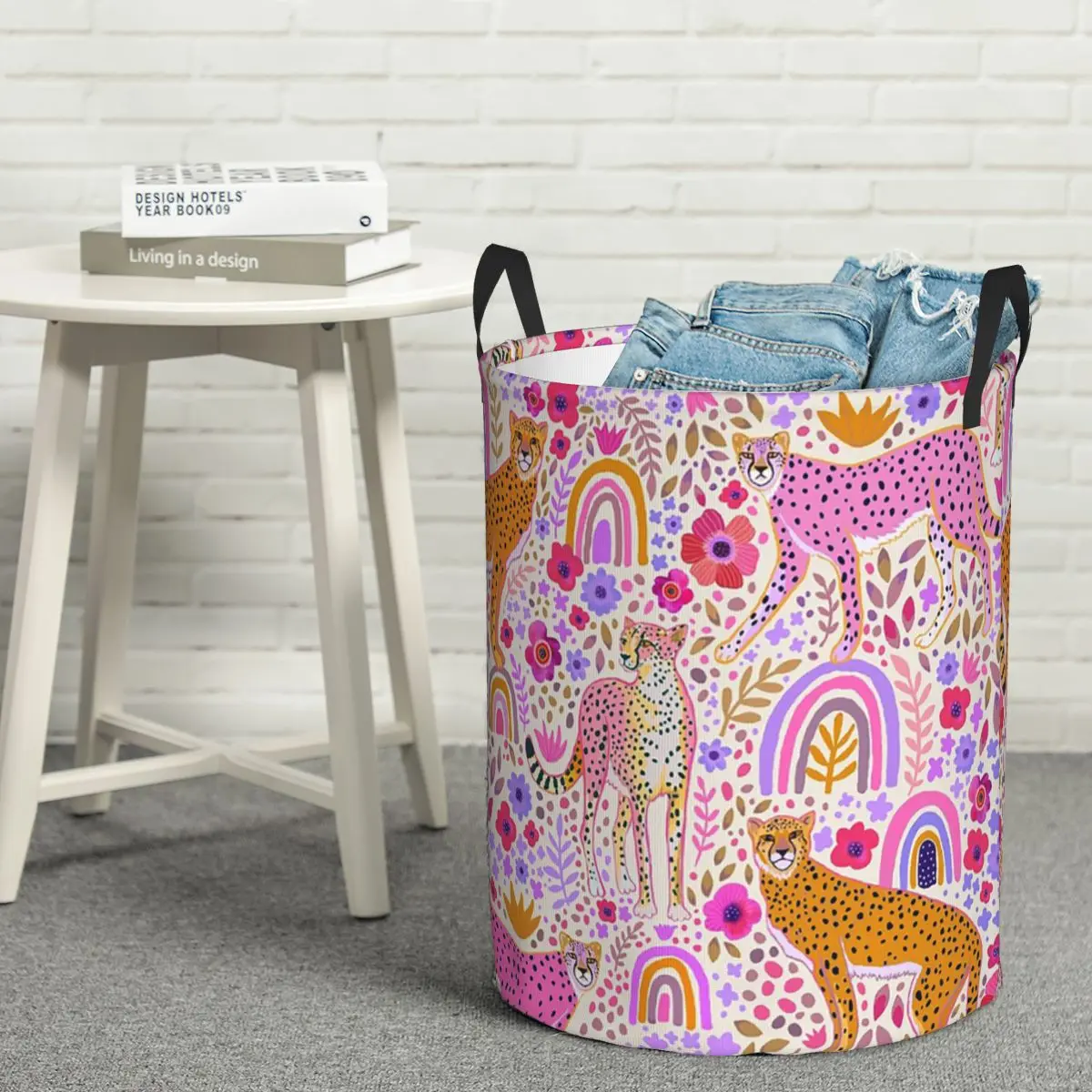 

Складная корзина для белья Laundry Collector Cheetah's In A Rainbow, органайзер для дома, корзина для детского белья