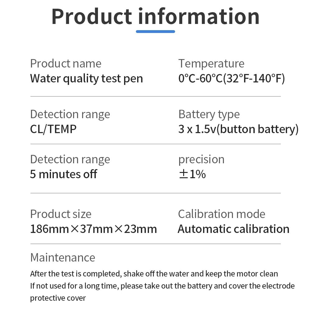 5-in-1-Chlormessgerät PH-Messgerät ORP H2 Temp Cl2 Detektor Wasserqualitätsmonitor Testwerkzeug Filter für Schwimmbad SPA Wasser – Detail 35