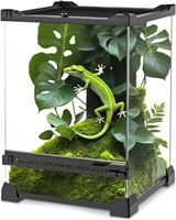 Large Reptile kennel Tempered Glass Turtle Terrarium Transparent Breeding Box Lizard Supplies Amphibious Habitat Rainforest Tank