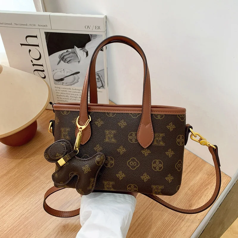 Vintage-Herbst-Winter-Einkaufstasche im klassischen Stil mit bedrucktem Seitengurt, kleines und einzigartiges Design, wasserabweisend, verstellbare Schultertasche