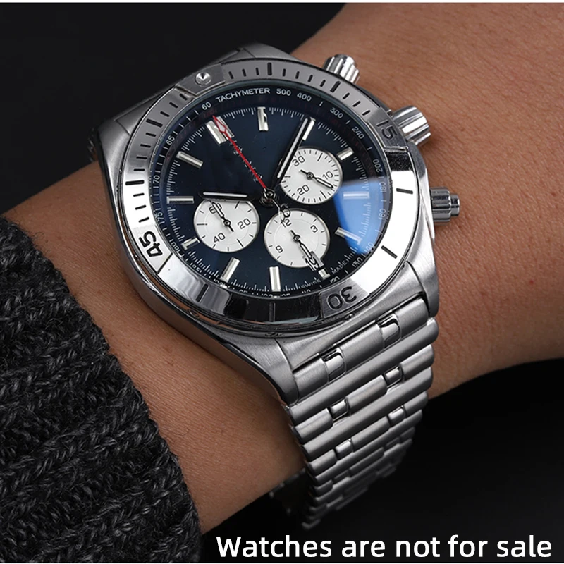 

For Breitling Watch Strap Super Mechanical Timepieces B01 Solid Bracelet Stainless Steel Watch band 22mm 24mm Men's Accessories