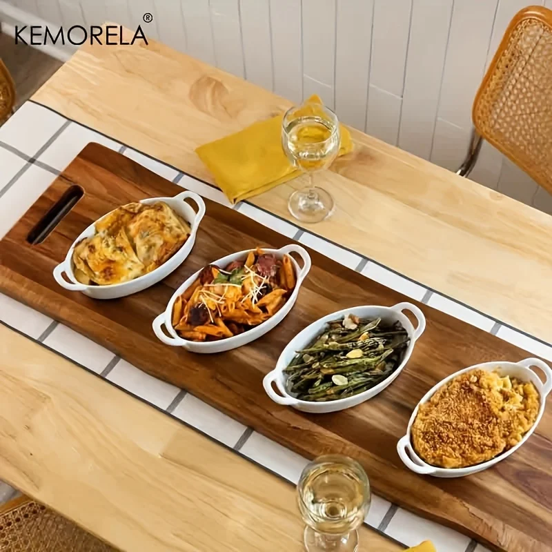Extra Long Serving Board, Wooden Cutting Board with Handle for Cheese Charcuterie Appetizers,Durable Kitchen Platter for Parties
