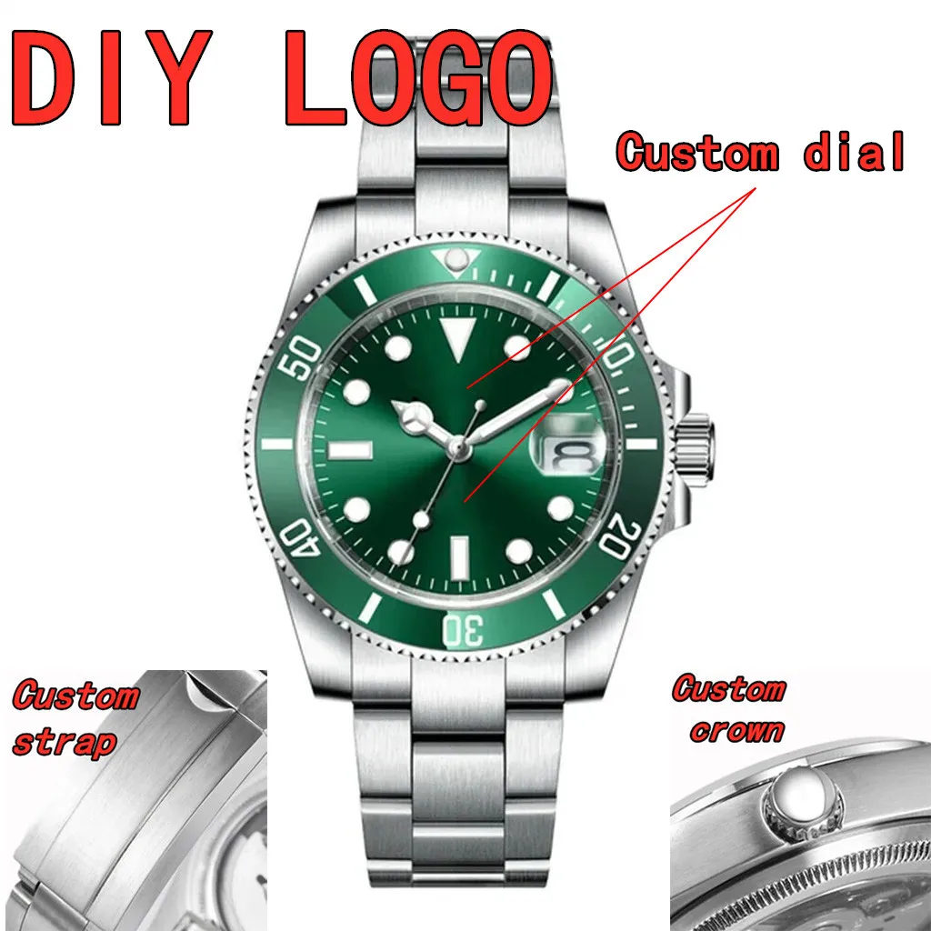 

Наручные часы на заказ с механизмом NH35, 40 мм, серебряный корпус, роскошное сапфировое стекло, асептический циферблат, керамический безель, синий люминесцентный циферблат, модные часы