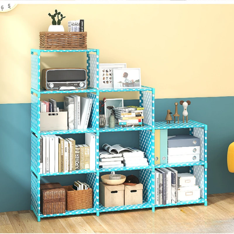 Multi-Layer Floor-to-Ceiling Bookshelf Children's Bookcase Simple Living Room Shelving Rack Modular Combination Cabinet