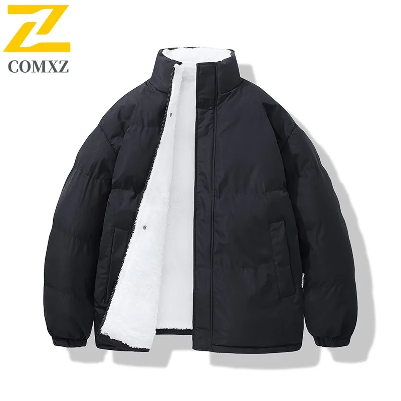 سترة مبطنة للسفر للرجال من COMXZ، كاجوال بياقة واقفة، سترة كورية خفيفة الوزن، ملابس شتوية خفيفة الوزن مقاومة للبرد #3