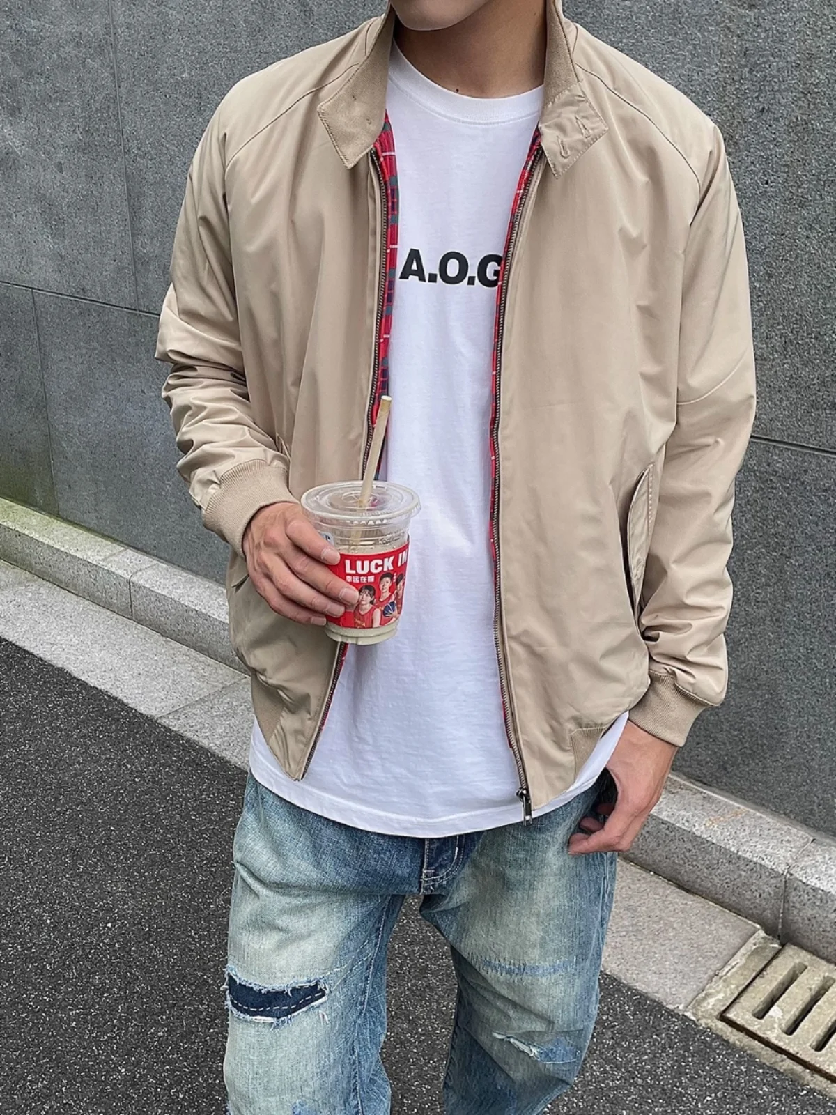 

Men's Vintage American Retro Flight Jaet Loose Fit Stand Collar Motorcycle Sle Windproof Polyester Fiber Long Sve Coat