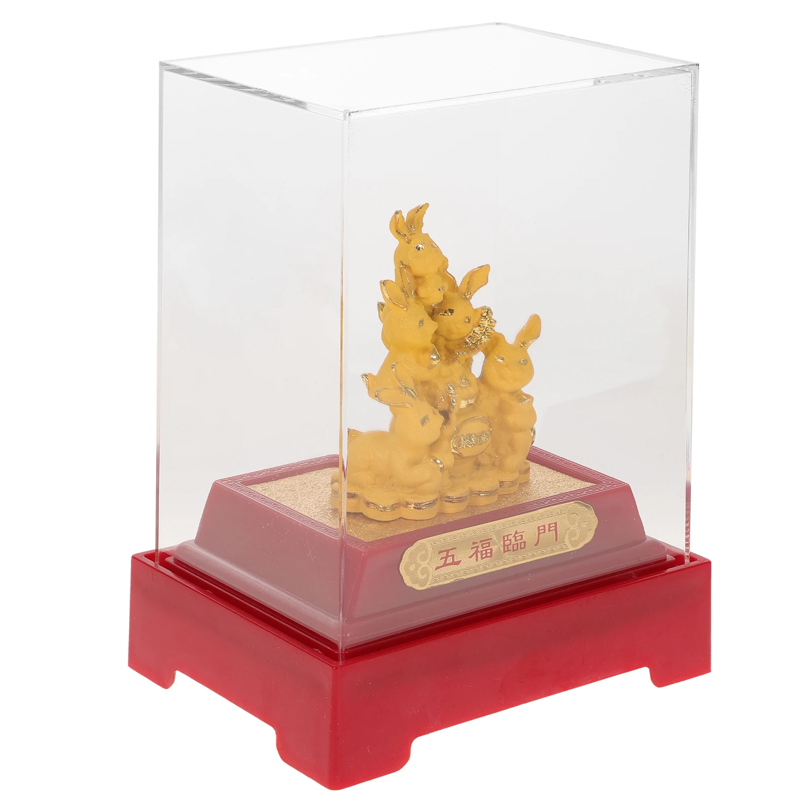 

Gilded Rabbit Figurine Resin Desktop Decoration Mini Bunny Statues Creative Cartoon naments Easter Gifts Toy Collectibles Rabbit