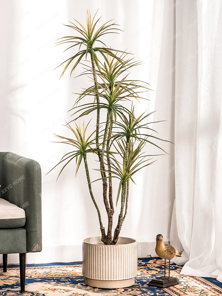 Artificial Plant Dracaena Potted Plant Dracaena Marginata Green Plant Landscaping Decoration Ornaments