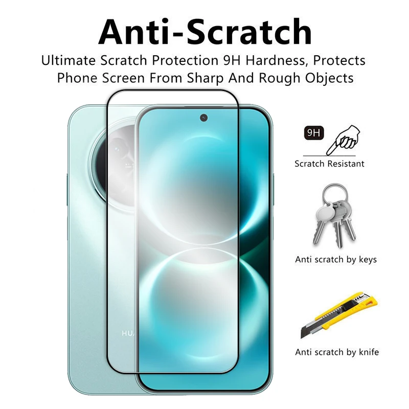 Szkło 6w1 do Huawei Nova 15 Max, Szkło Hartowane 2.5D z Pełnym Pokryciem Ekranu do Huawei Nova 15 Max, Folia Ochronna — zdjęcie produktu 6