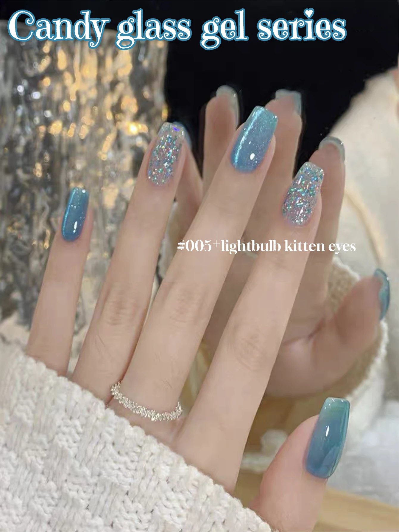 Arrival Ice-Clear Glass Dopamine Nail Polish Blue Pink Nails Top Selling Colors Candy Glass Gel Nail Polish UV LED Light Nails