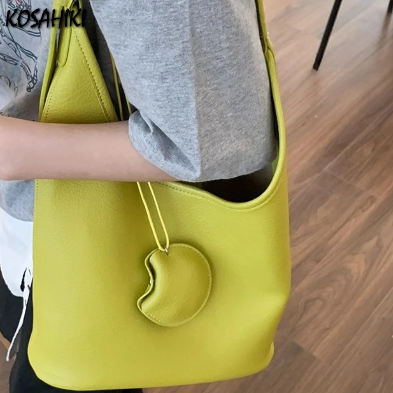 

Y2k Aesthetic Fashion Office Lady Elegant Shoulder Bags All Match Simple Casual Solid Handbags Streetwear Shopping Underarm Bag