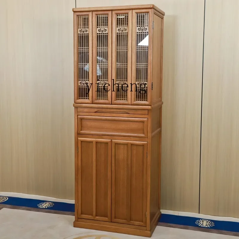 Gz-21 Solid Wood Buddhist Shrine Stand Cabinet Shrine Buddhist Cabinet New Chinese Style Guanyin Bodhisattva Household