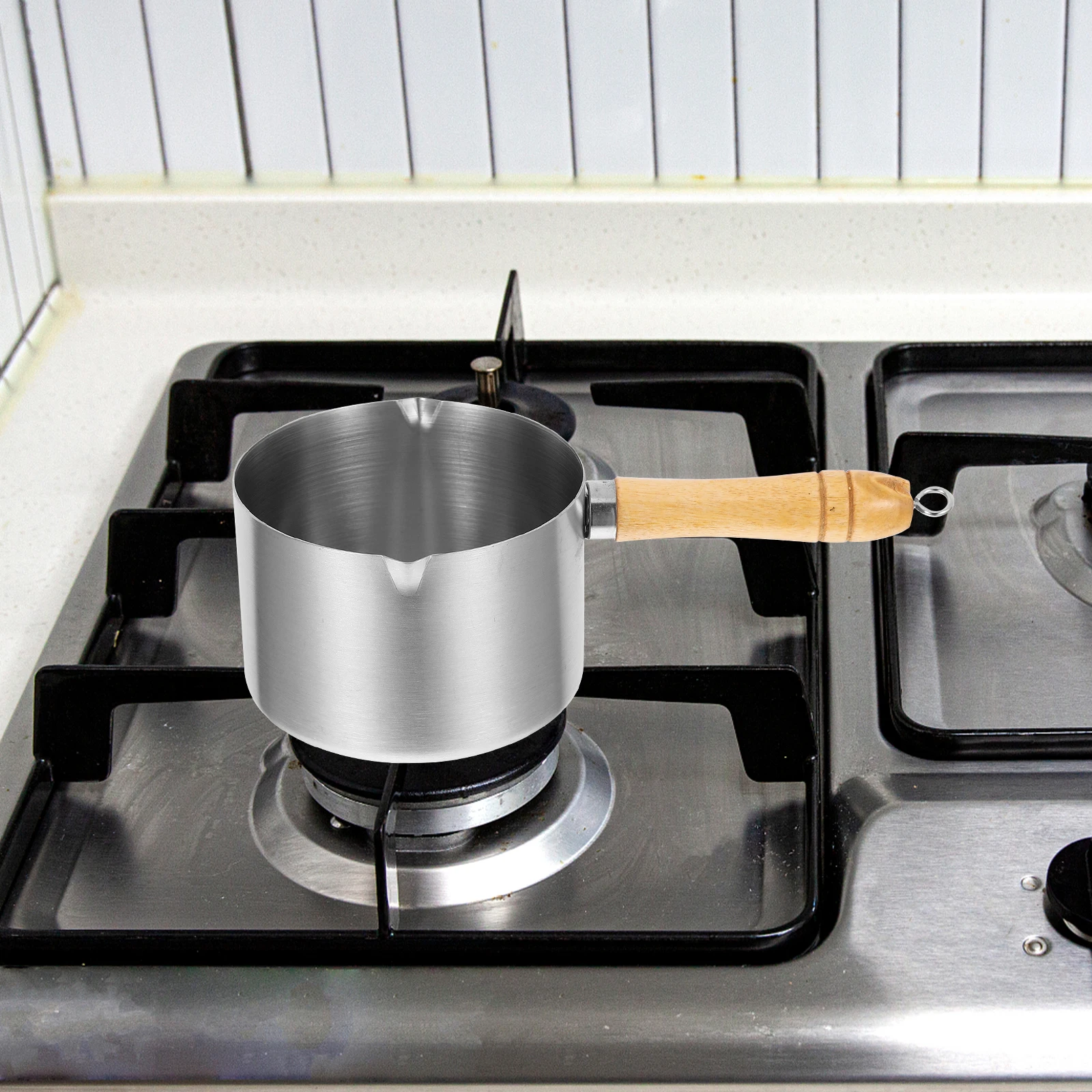 

Non Stick Pan Hot Oil Pot Kitchen Sauce Mini Pots for Cooking Steamer Butter Warmers Milk Saucepan Wooden