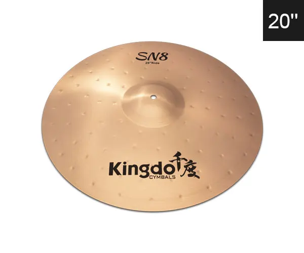 2025 Kingdo Professional B8 20 ''SN8 Ride Cymbal Set سبائك القصدير النحاسية 92% النحاس + 8% القصدير ملحقات طبلة عالية الجودة #3
