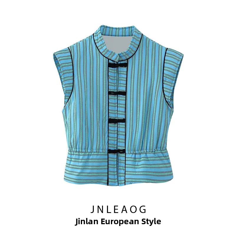 JNLEAOG Fashionable Cotton Vest with Button Design for Women Elegant Style Commute Style Polyester Material Outerwear