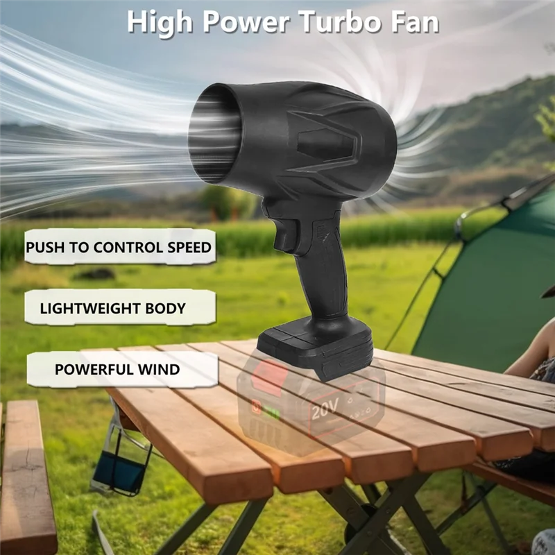 

A38Q-Turbo Fan Violent Air-Gun 430G Мощный турбовентилятор для листьев Ручной струйный вентилятор (без батареи)