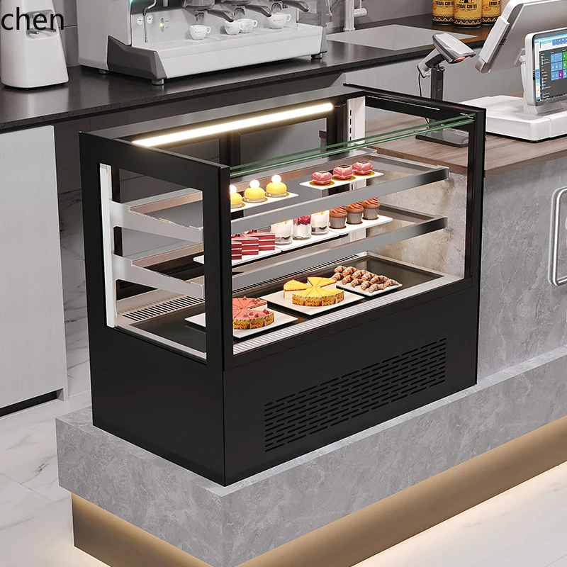 ZML Refrigerated Display Cabinet Desktop Small Air-cooled Frost-free Beverage Dessert Bar West Point Fresh-keeping Cabinet