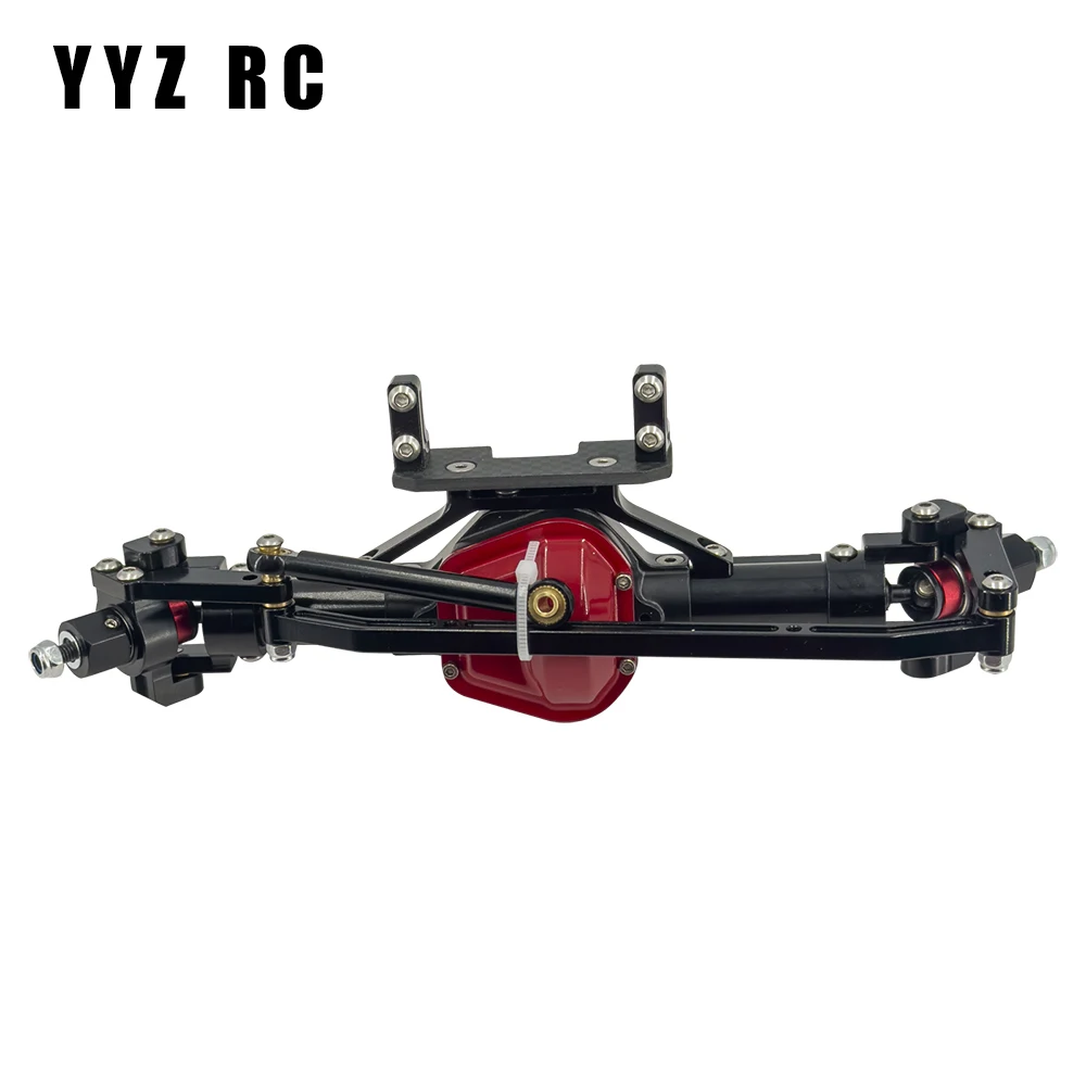 Axial Scx10 Upgrades Parts Metallic Aluminum Front Middle Rear Straight Axle with Servo Base For 1/10 4WD D90 Rc Car Accessories