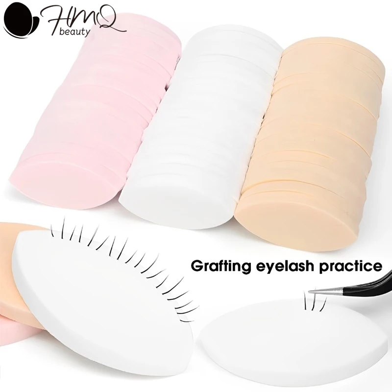 50/10pcs Soft Reusable Eyelash Extension Pads Lash Lifting Training Sponge for Beginners False Eyelashes Practice Makeup Tools
