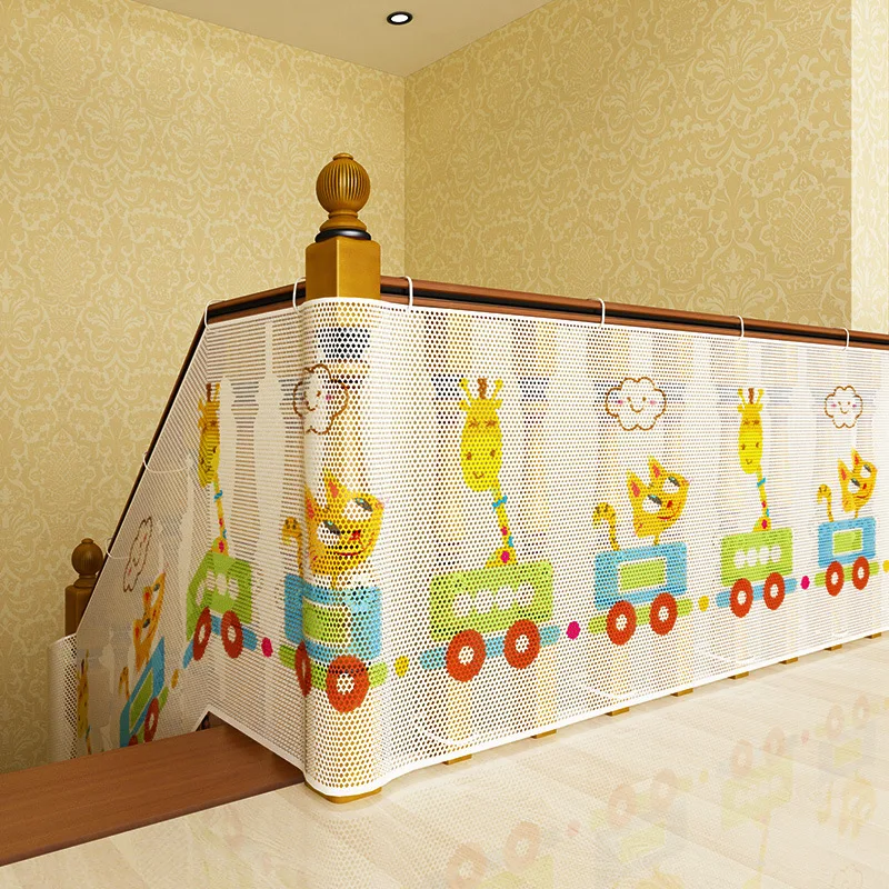 Barrière de sécurité pour enfants, filet d\'escalier durable, barrière de sécurité pour bébé, barrière de protection polyvalente, 2m, 3m